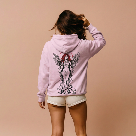 Angel Hoodie – Divine Warrior Aesthetic Streetwear (Unisex) Iconic Wears